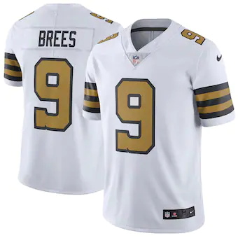 mens nike drew brees white new orleans saints vapor untouch